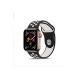 Apple Watch 8 Uyumlu 41mm Delikli Silikon Kordon-02 Siyah-Beyaz