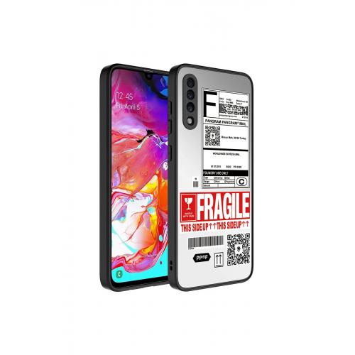 Galaxy A70 için Aynalı Desenli Sert Silikon Kapak Fragile