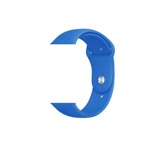 Apple Watch 3 (38mm) Uyumlu Klasik Silikon Kordon No 46 Mavi