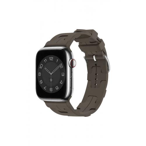 Apple Watch 38-40-41mm için Silikon Kordon-92 Haki