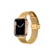 Apple Watch 9 Uyumlu 41mm Klipsli Hasır Metal Kordon-85 Gold