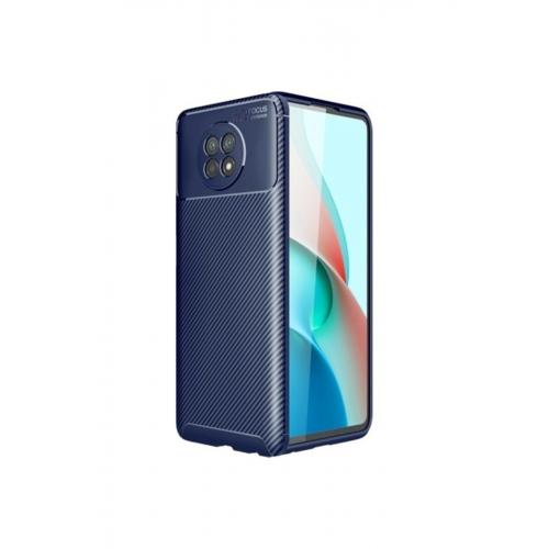 Xiaomi Redmi Note 9 5g Kılıf Karbon Desenli Negro Silikon Lacivert