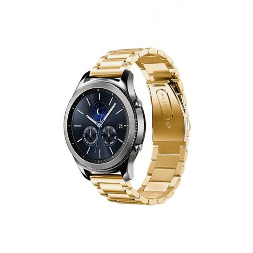 Huawei Watch GT 4 (46mm) uyumlu Klasik Metal Kordon-04 Gold