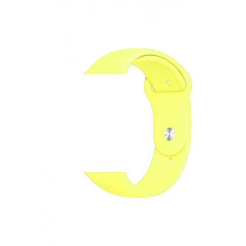 Apple Watch 3 (38mm) Uyumlu Klasik Silikon Kordon No 53 Sarı