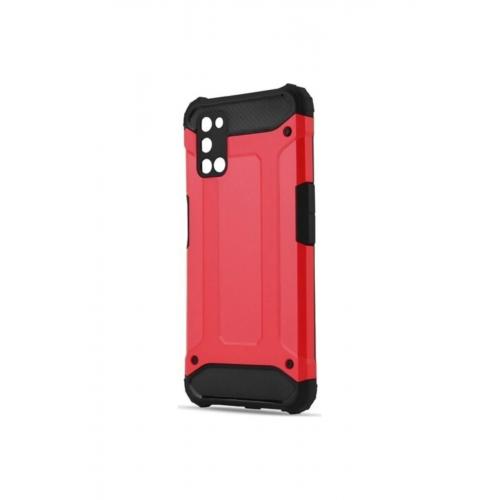 Oppo A72 Kılıf Çift Katmanlı Armour Case Kırmızı