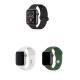 Apple Watch 3 4 5 6 7 8 9 SE Uyumlu 38-40-41mm Klasik Silikon Kordon 3'lü Set-B22