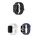 Apple Watch 3 4 5 6 7 8 9 SE Ultra 2 Uyumlu 42-44-45-49mm Klasik Silikon Kordon 3'lü Set-B19