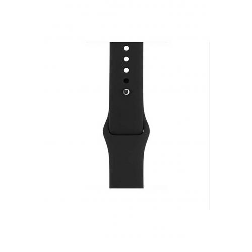 Apple Watch 5 (44mm) Uyumlu Klasik Silikon Kordon Siyah