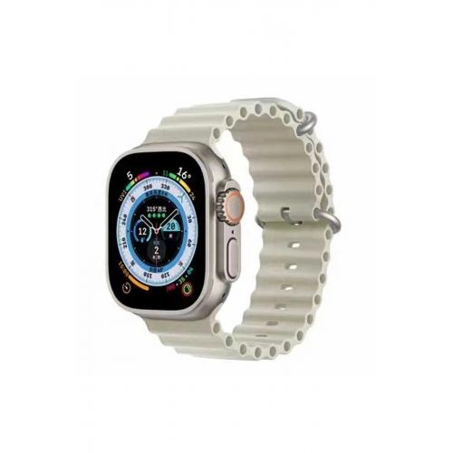 Apple Watch Ultra 49mm Silikon Kordon Krem Kordon-75