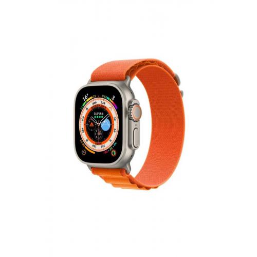 Apple Watch 3 4 5 6 7 8 9 SE Uyumlu 38-40-41mm Alpine Loop Kordon-74 Turuncu