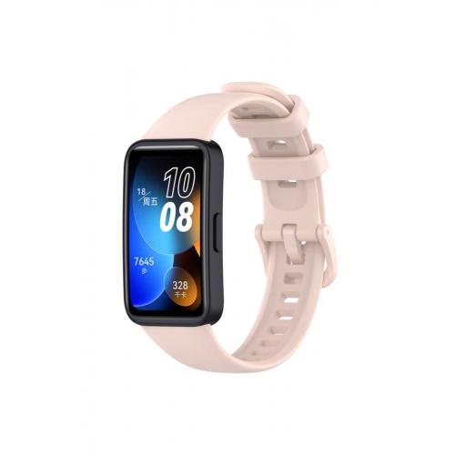 Huawei Band 8 Uyumlu Klasik Silikon Kordon Rose Gold