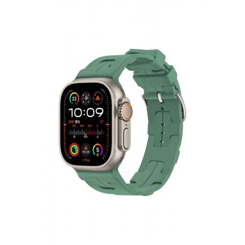 Apple Watch 42-44-45-49mm için Silikon Kordon-92 Petrol Yeşili