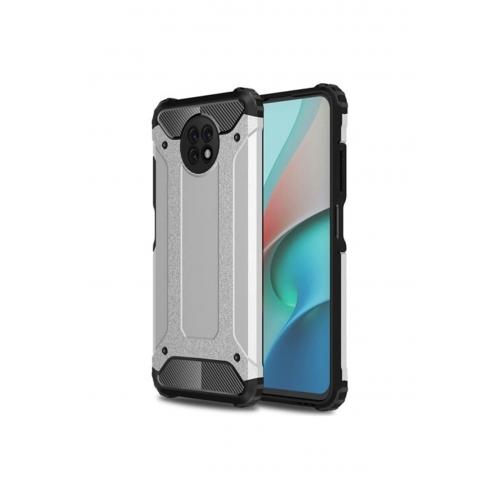 Xiaomi Redmi Note 9 5g Kılıf Çift Katmanlı Armour Case Gri