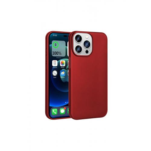 Apple iPhone 15 Pro Max için Esnek ve ince yapılı Premier Silikon Kılıf Kırmızı