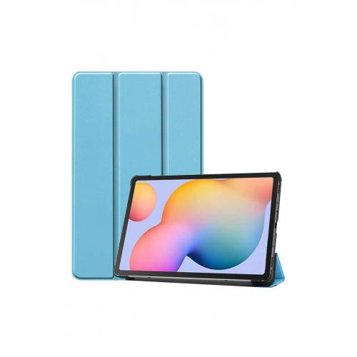 Samsung Galaxy Tab A T580 10.1 için Smart Cover Standlı Kılıf Mavi