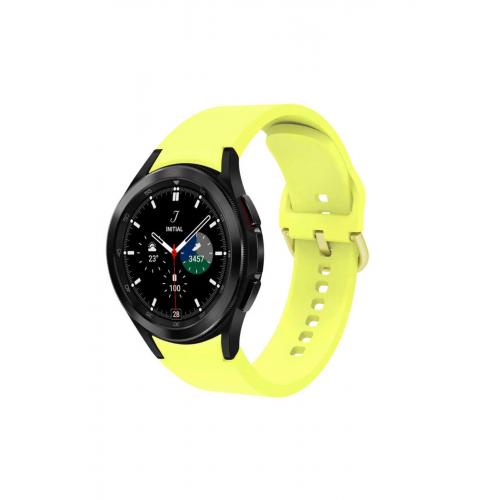 Galaxy Watch 6 Classic (43mm) uyumlu 20mm Silikon Kordon-50 Sarı