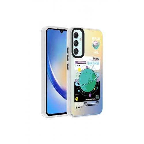 Galaxy A24 için Desenli Dragon Sert Kapak Gezegen