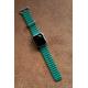 Apple Watch 8 Uyumlu 41mm Ocean Silikon Kordon Yeşil