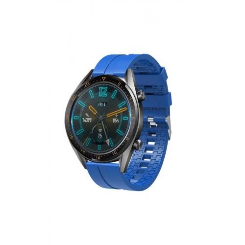 Honor Watch Gs Pro Için Saks Mavi 22mm Içi Desenli Silikon Kordon-23