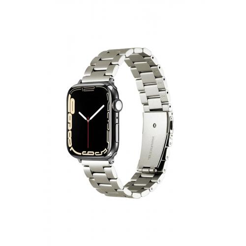 Apple Watch 8 (41mm) için Ayarlanabilir Metal Kordon-93 Titanyum