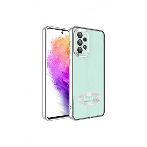 Galaxy A53 5g Kamera Korumalı Logo Gösteren Omega Kapak Gümüş