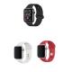 Apple Watch 3 4 5 6 7 8 9 SE Uyumlu 38-40-41mm Klasik Silikon Kordon 3'lü Set-B18