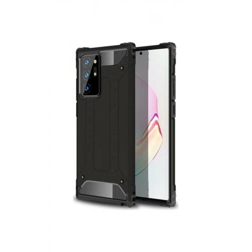 Samsung Galaxy Note 20 Ultra Kılıf Çift Katmanlı Armour Case Siyah