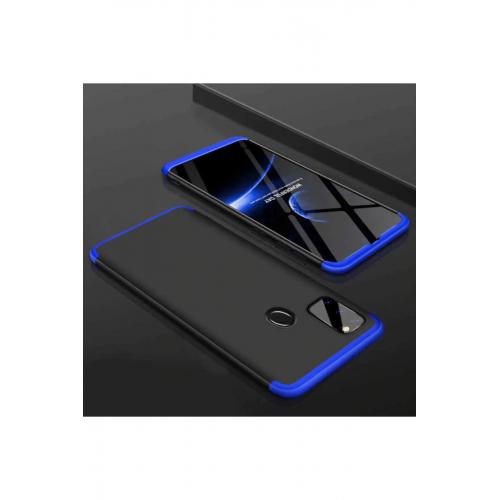Samsung Galaxy M21 için Kılıf Ays Kapak Siyah - Mavi