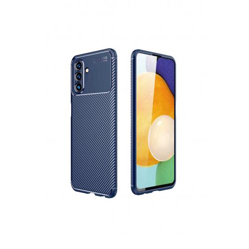 Galaxy A04S için Karbon Desenli Negro Silikon Kılıf Lacivert