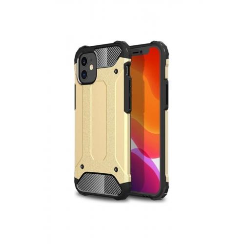 Apple Iphone 12 Kılıf Çift Katmanlı Armour Case Gold