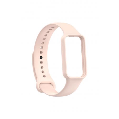 Amazfit Band 7 için Silikon Kordon-87 Açık Pembe