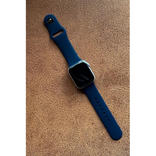 Apple Watch 4 Uyumlu 44mm Klasik Silikon Kordon Lacivert