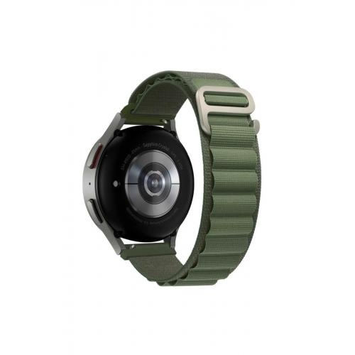 Galaxy Watch Active 2 44mm 20mm Alpine Loop Hasır Kordon Yeşil Kordon-74