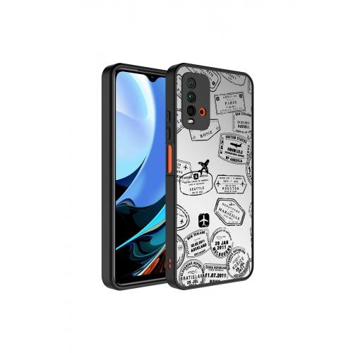 Xiaomi Redmi 9T için Aynalı Desenli Sert Silikon Kapak Seyahat