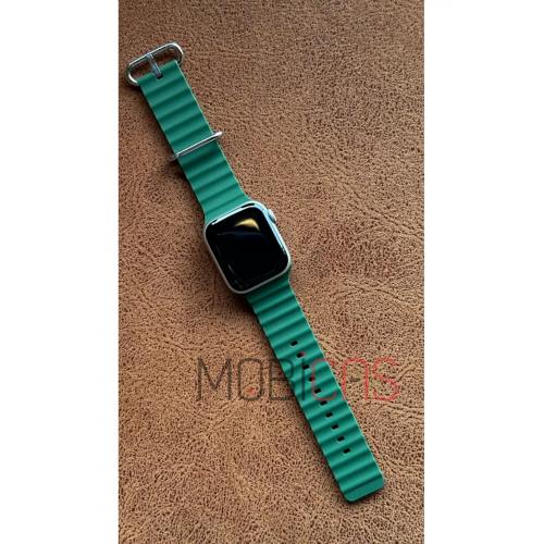 Apple Watch 4 için 44mm Ocean Kordon Kaliteli Silikon Kayış Yeşil