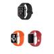 Apple Watch 3 4 5 6 7 8 9 SE Ultra 2 Uyumlu 42-44-45-49mm Klasik Silikon Kordon 3'lü Set-B24