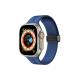 Apple Watch Ultra 2 Uyumlu 49mm Metal Tokalı Silikon kordon-84 Mavi