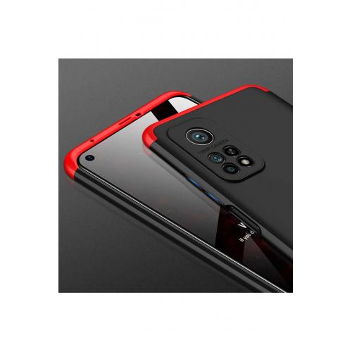 Xiaomi Mi 10t Pro Için 3 Parçalı Ays Sert Silikon Kapak Kırmızı