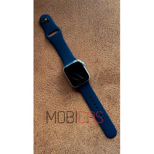 Apple Watch 3 için 42mm Klasik Kordon Silikon Kayış Lacivert