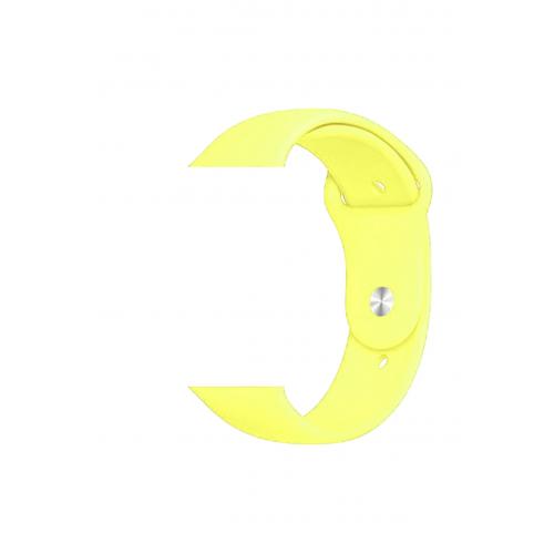 Apple Watch 3 (42mm) Uyumlu Klasik Silikon Kordon No 53 Sarı