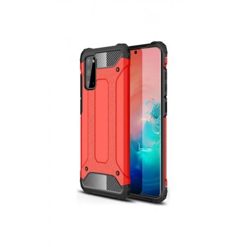 Samsung Galaxy S20 Fe Kılıf Çift Katmanlı Armour Case Kırmızı