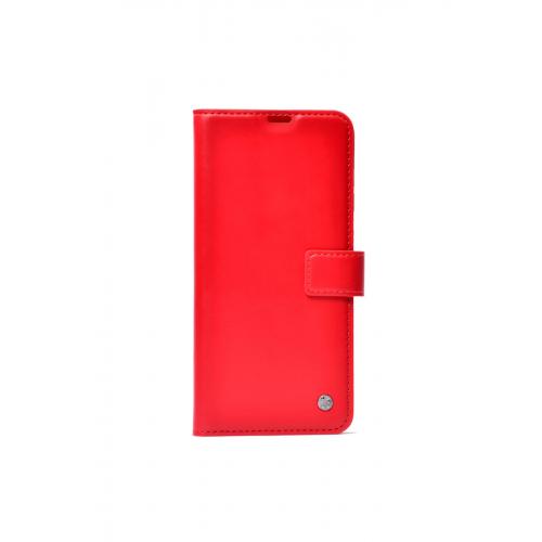 Xiaomi Redmi 13C için Suni Deri Cüzdanlı Kar Deluxe Kapaklı Kılıf Kırmızı