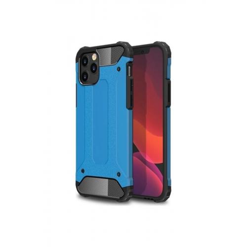 Apple Iphone 12 Pro Kılıf Çift Katmanlı Armour Case Mavi