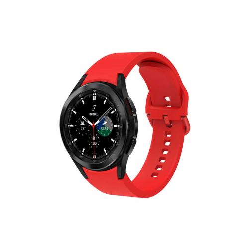 Galaxy Watch 6 (40mm) 20mm için Silikon Kordon-50 Kırmızı