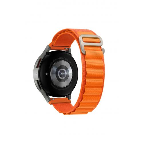 Gear S2 (20mm) 20mm Uyumlu  Alpine Loop Hasır Kordon Turuncu Kordon-74