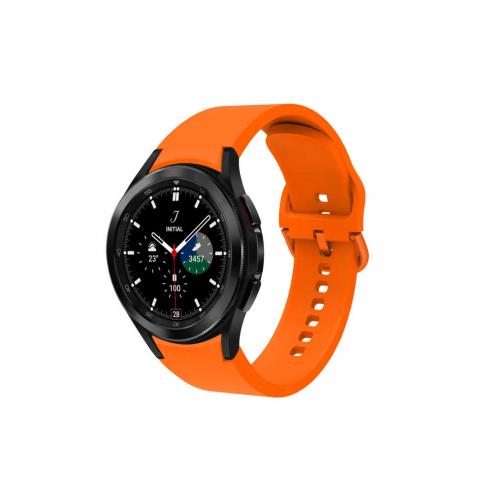 Galaxy Watch 6 (44mm) uyumlu 20mm Silikon Kordon-50 Turuncu