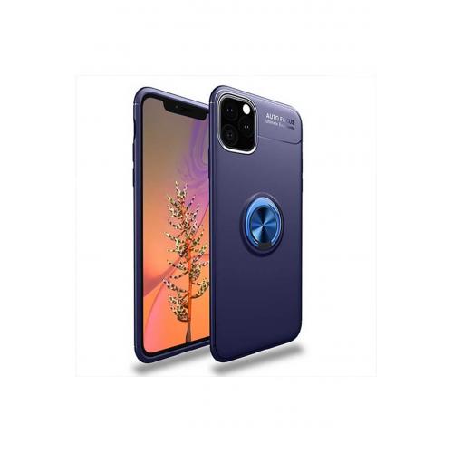 Apple Iphone 11 Pro Için Yüzüklü Manyetik Ravel Silikon Kılıf Mavi