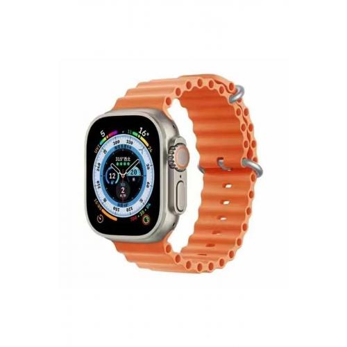 Apple Watch Ultra 49mm Silikon Kordon Turuncu Kordon-75