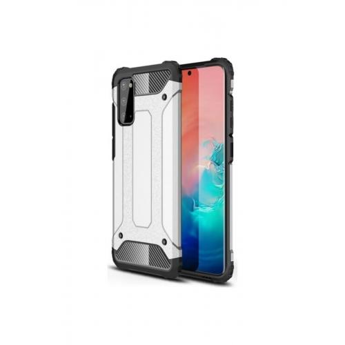 Samsung Galaxy S20 Fe Kılıf Çift Katmanlı Armour Case Gri