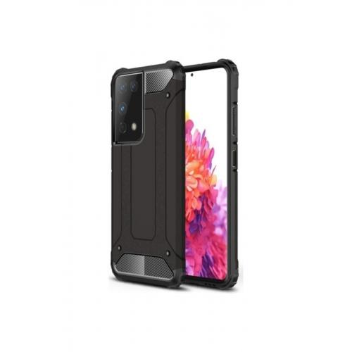 Samsung Galaxy S21 Ultra Kılıf Çift Katmanlı Armour Case Siyah